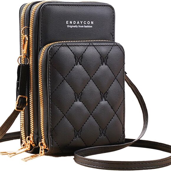 Handbags - Women’s Crossbody Purse Synthetic Leather Small Phone Wallet Card Slots